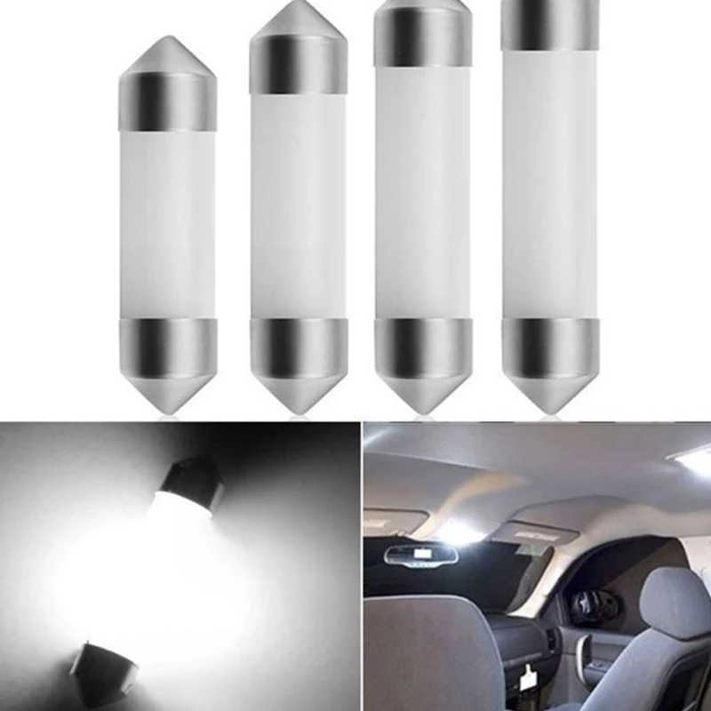 

LED Festoon Dome 31mm 36mm Cold White Reading License Plate Lamp led Milky Cover Plate Lamp