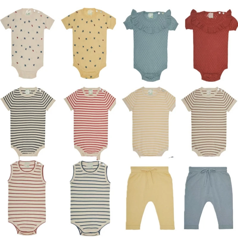 Новинка весна-лето 2021 комбинезон для мальчиков и девочек Мягкий трикотажный из