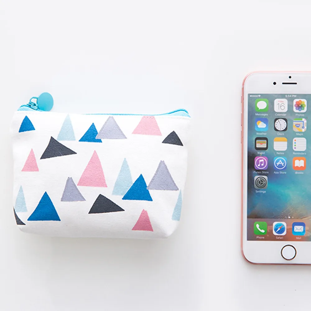 Для женщин небольшой мини деньги сумки Цвет смесь Подушка Чехол с геометрическим