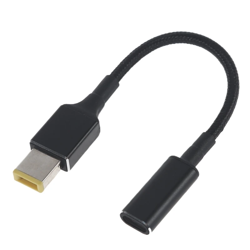 

Computer Connector Type-C to Square Plug Converter Connector Compatible with Lenovo Laptop Computer Cables