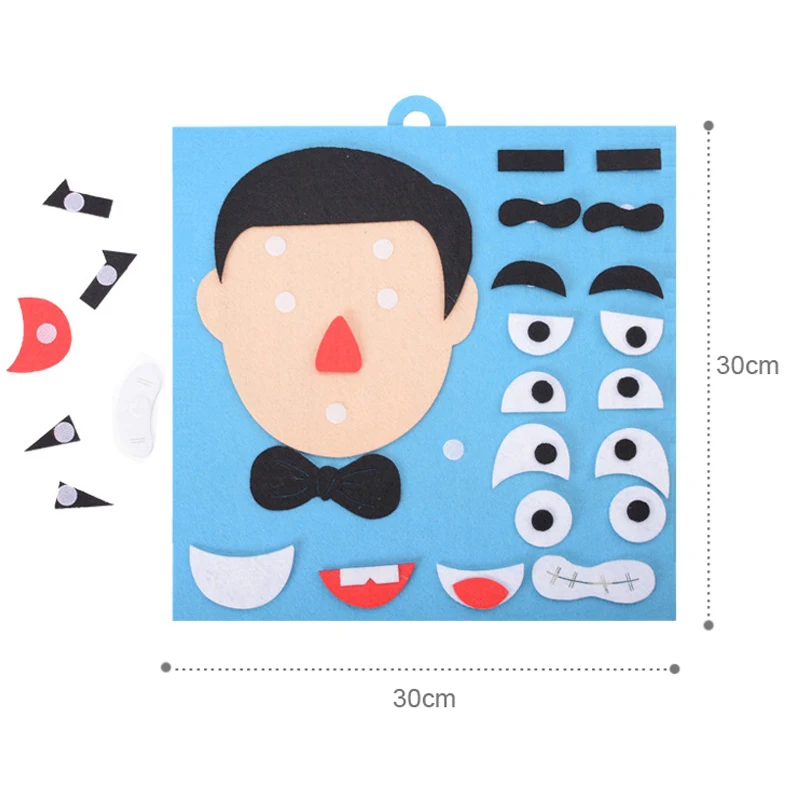 

DIY Toys Emotion Change Puzzle Toys 30CM*30CM Creative Facial Expression Kids Educational Toys For Children Learning Funny Set