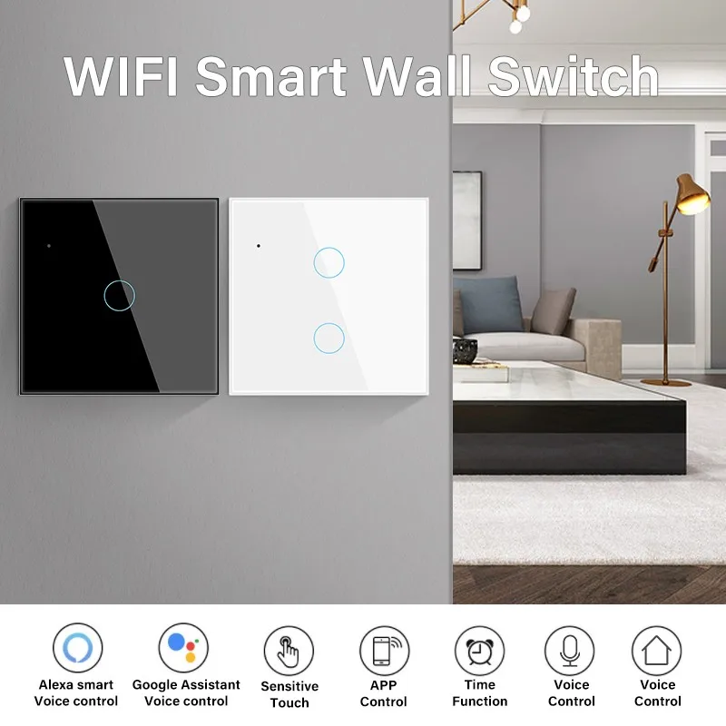 Умный светильник ель света Tuya с Wi-Fi и сенсорным датчиком настенный переключатель