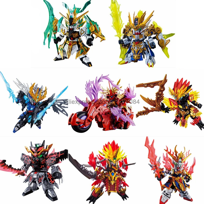 Оригинальная собранная модель BANDAI Gundam Q Ver. BB SD SANGOKU SOKETSUDEN LIUBEI Единорог GUAN YU ZHANG FEI ZHAO