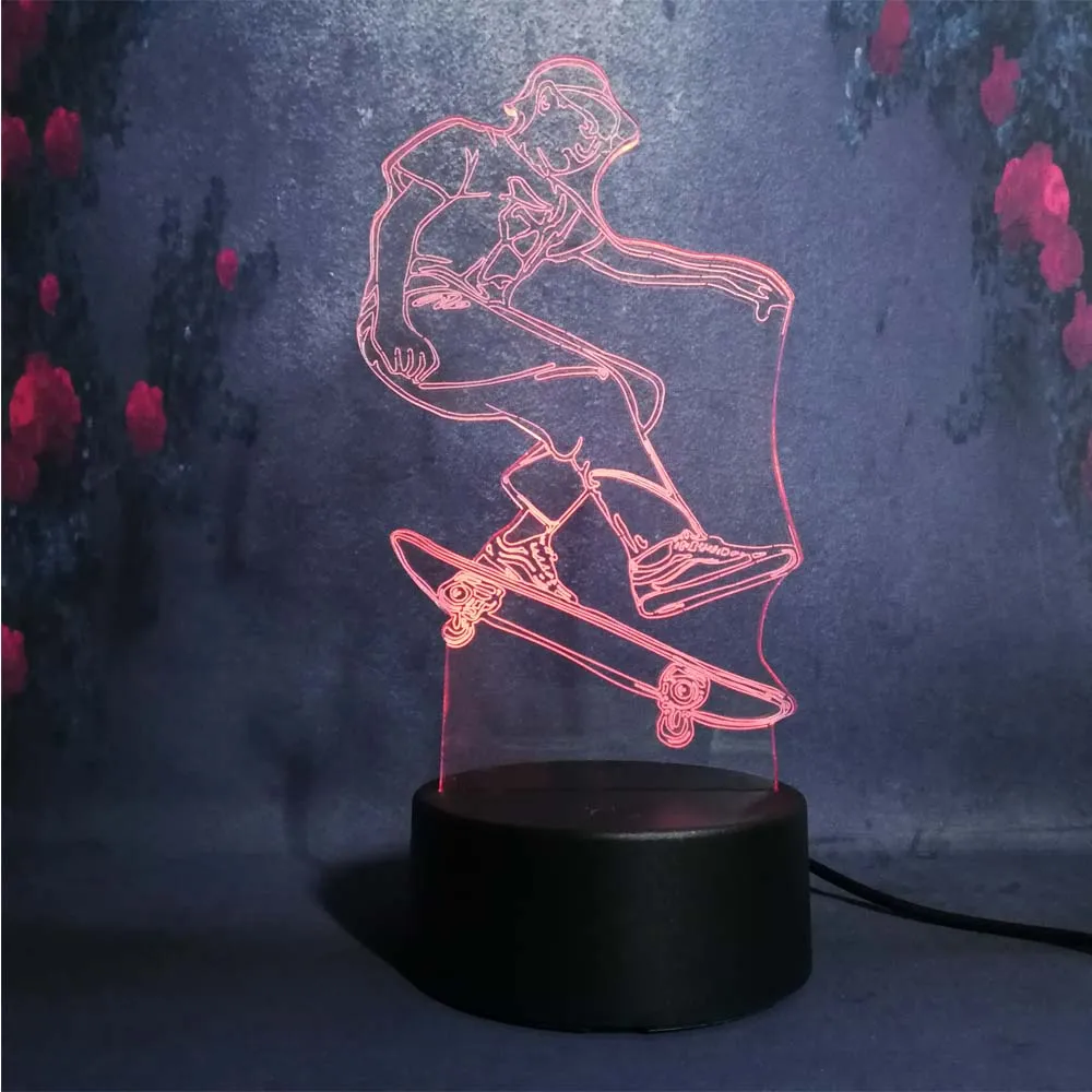 DIY 3d светодиодный светильник для мальчиков-подростков Спортивная модель