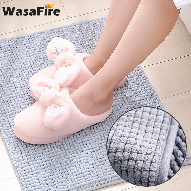 

40x60cm Non-Slip Chenille Bath Mat Rugs for Home Sofa Shower Bathmat Extra Soft & Absorbent Microfiber Shag Rug Entrance Mats