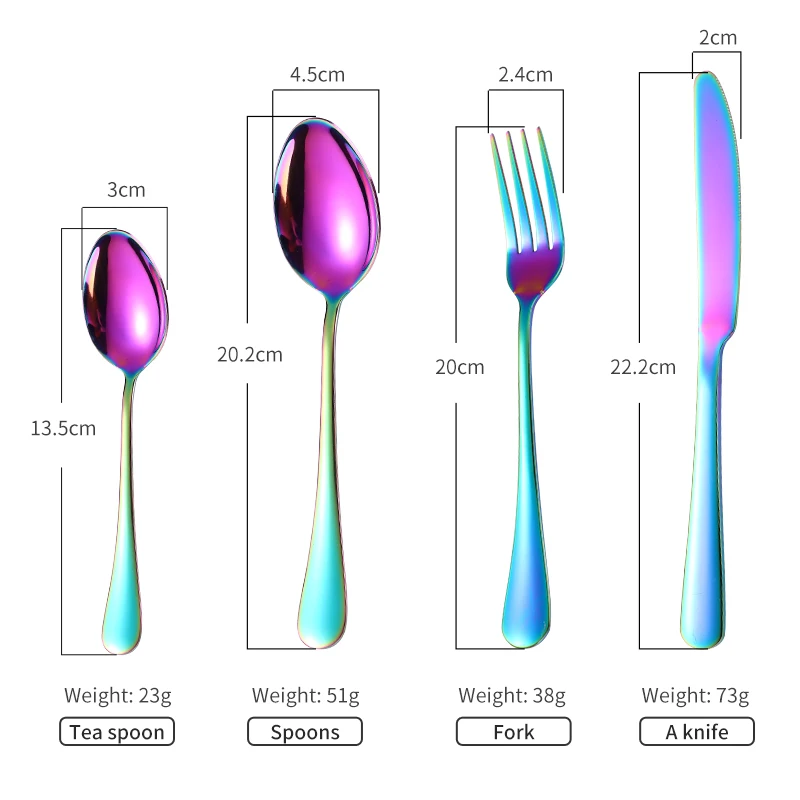 Набор столовых приборов Spklifey 16 шт. столовая посуда из нержавеющей стали вилка