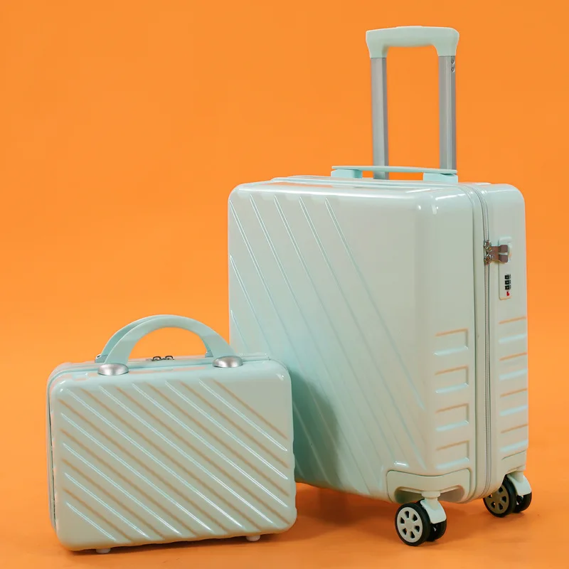 

Hot sale male boarding code box 20 inch trolley suitcase revolving lightweight female hand luggage with wheels high quality