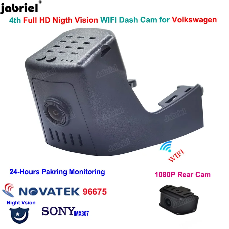 Full HD Wifi ночное видение 24 часа Автомобильный видеорегистратор Камера для Volkswagen