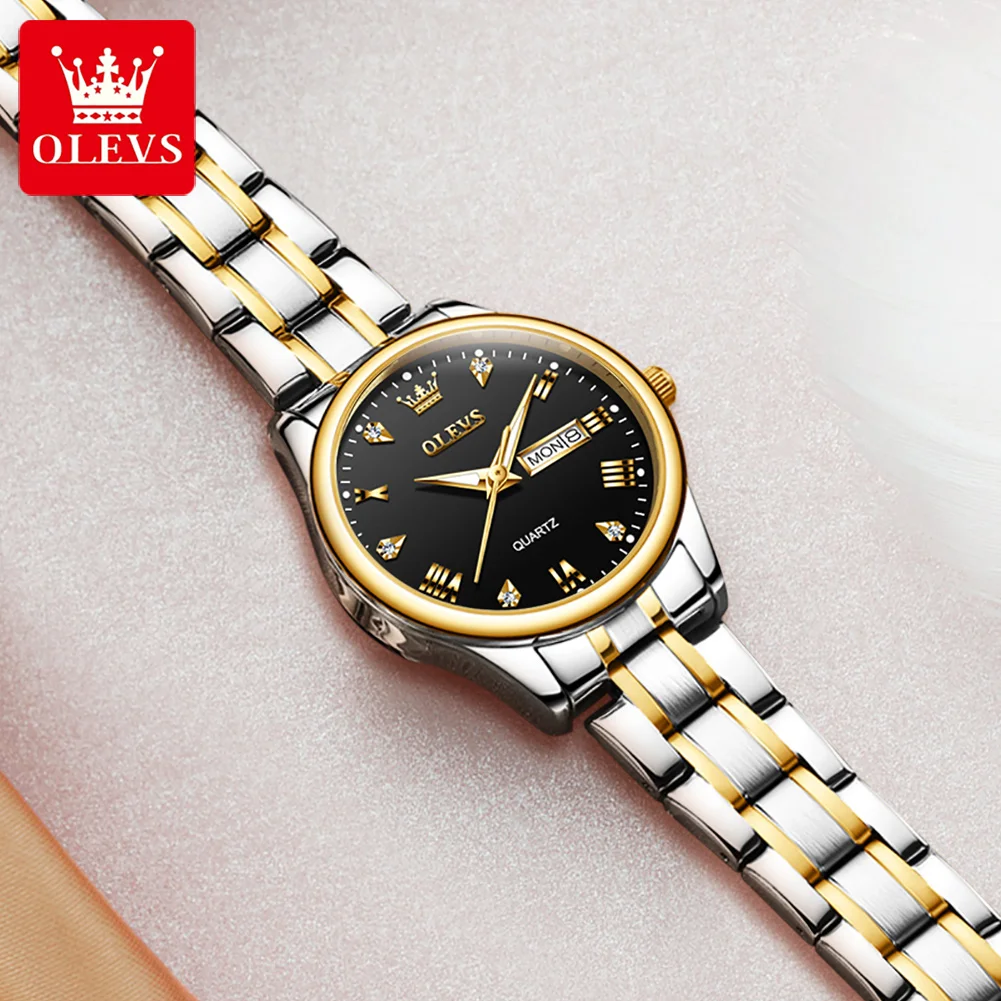 

OLEVS Watch for Women New Fashion Women Quartz Watch Waterproof Classic Luxury Brand Lady Watch Stainless Steel Strap Watches