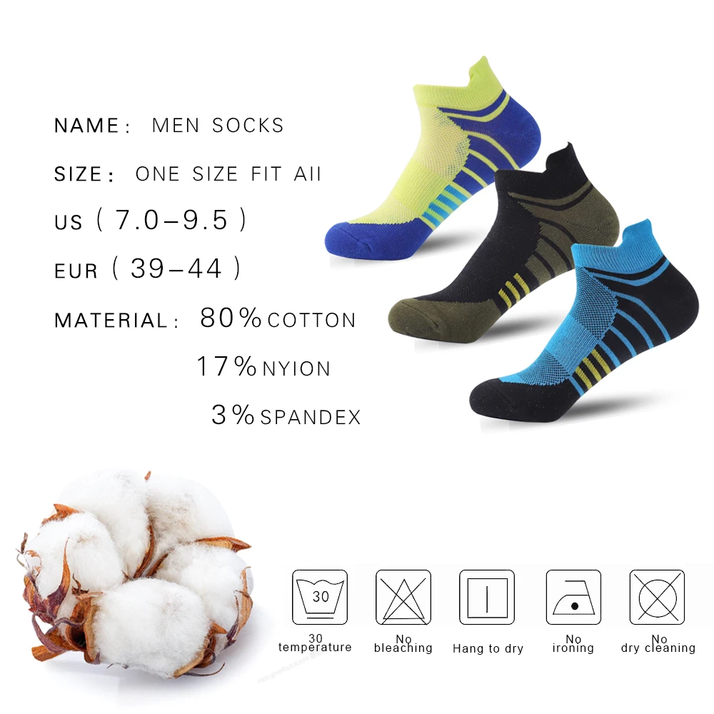 

5 Pairs Quality Cotton Men's Short Socks Summer Breathable Mesh Sports Ankle socks Heel guard 2020 Newest Socks For Man Sox