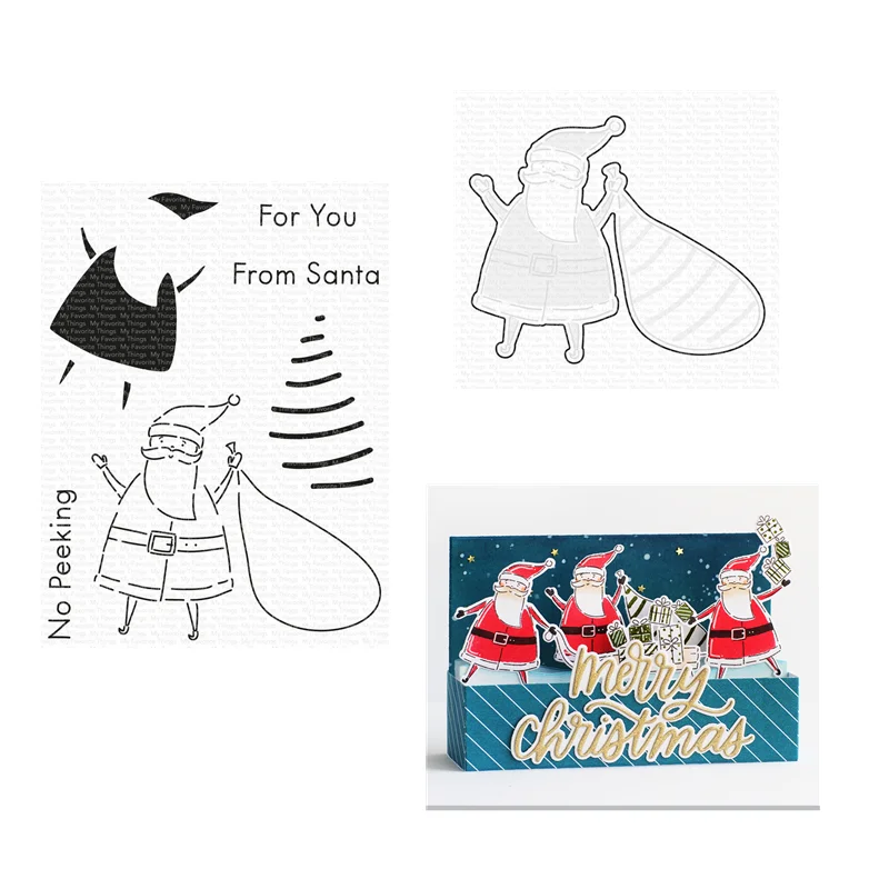 

Christmas For You, From Santa Metal Cutting Dies And Clear Stamps Set For DIY Craft Making Paper Greeting Card Scrapbooking 2021