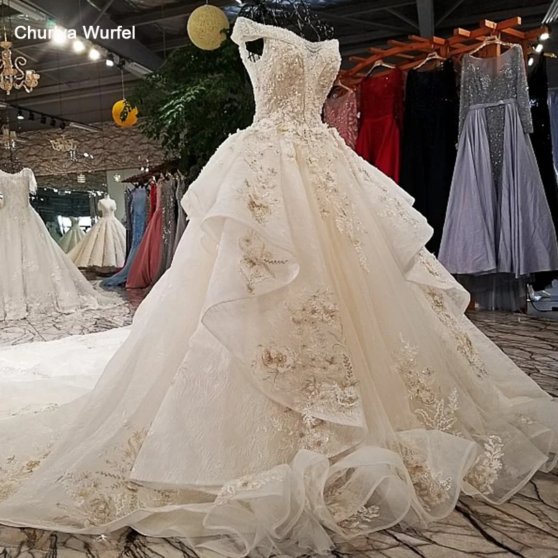 LS32114 1 свадебное платьесупер большая юбка асимметричный дизайн органза ткань