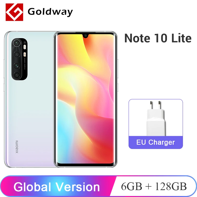 Глобальная версия Xiaomi Mi Note 10 Lite 6 ГБ ОЗУ 128 Гб ПЗУ мобильный телефон 64