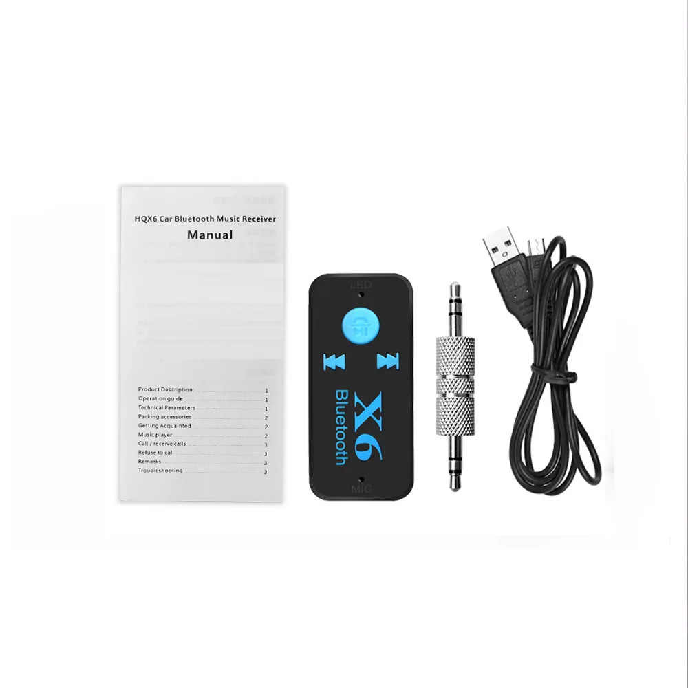 

CMAOS X6 Universal Bluetooth Receiver V4.1 Support TF Card Handfree Call Music Player Phone Car AUX In/Output MP3 Music Player