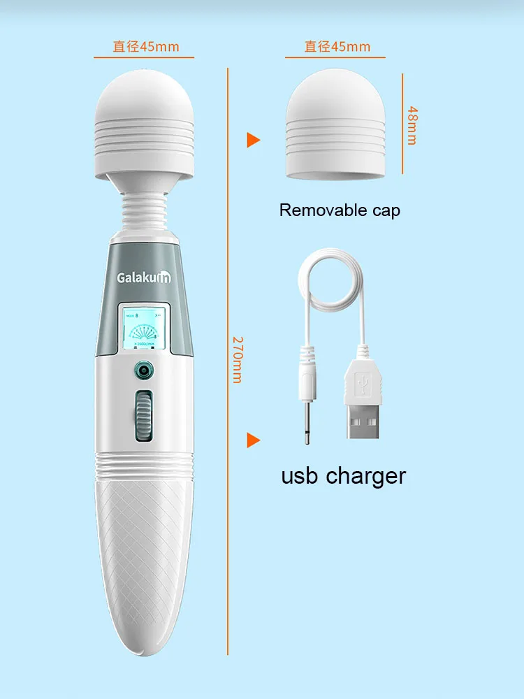 8 скоростей USB зарядка светодиодный дисплей AV палка стержень для женщин