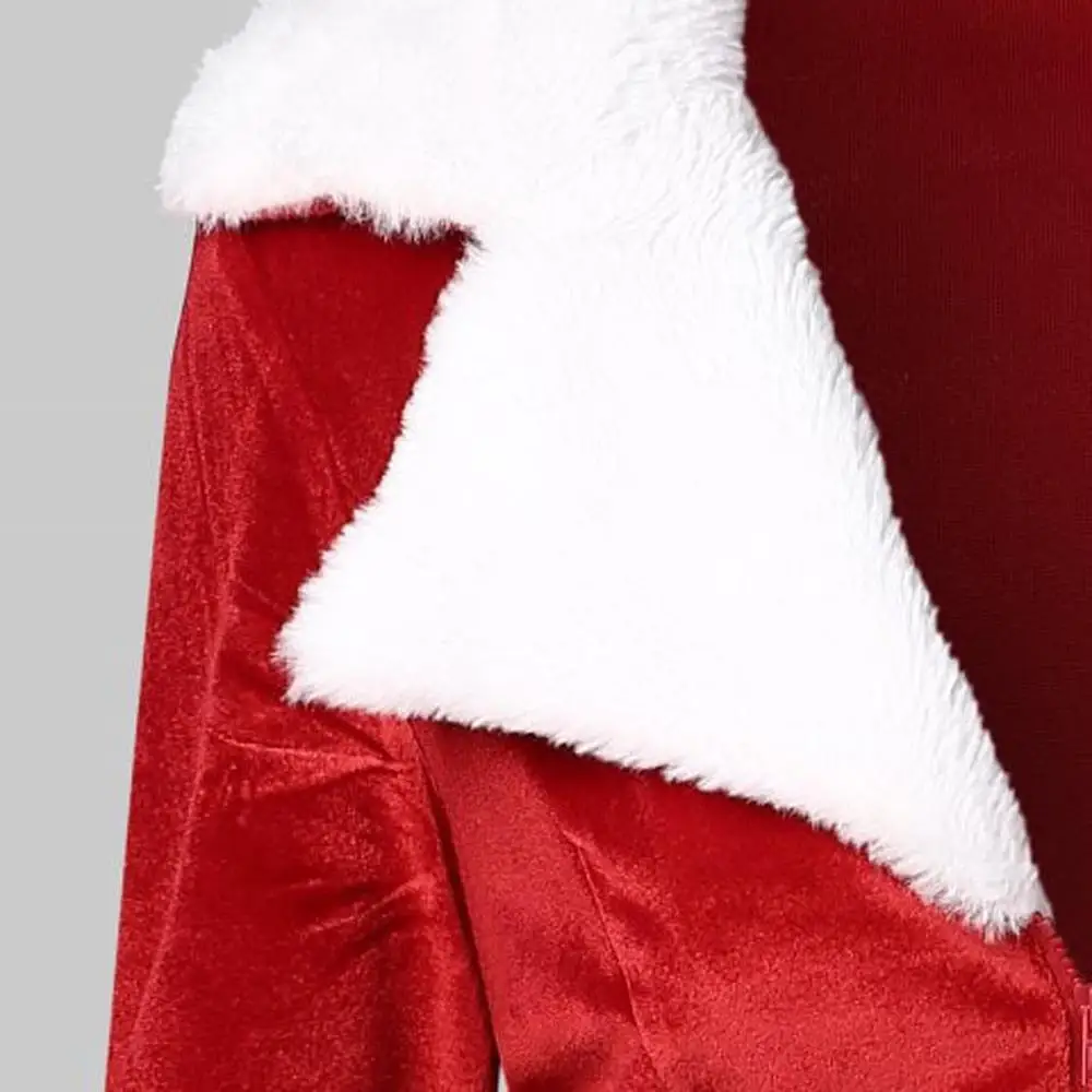 Женское бархатное мини платье модное рождественское на молнии с длинным рукавом