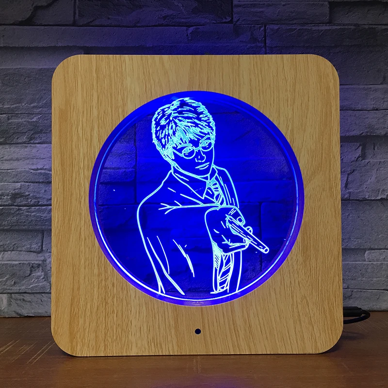Гарри Волшебная школа 3D светодиодный пластиковый Ночной светильник DIY индивидуальная настольная лампа Детский Цветной подарок домашний декор Прямая поставка 1397