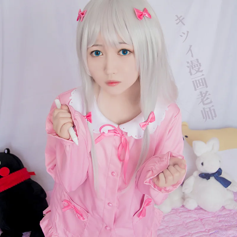 Аниме костюмы для косплея Eromanga-Sensei Изуми сагири розовые пижамы синяя куртка