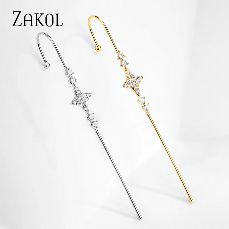 ZAKOL 4 шт. модные круглые серьги-гвоздики геометрической формы с кристаллами из