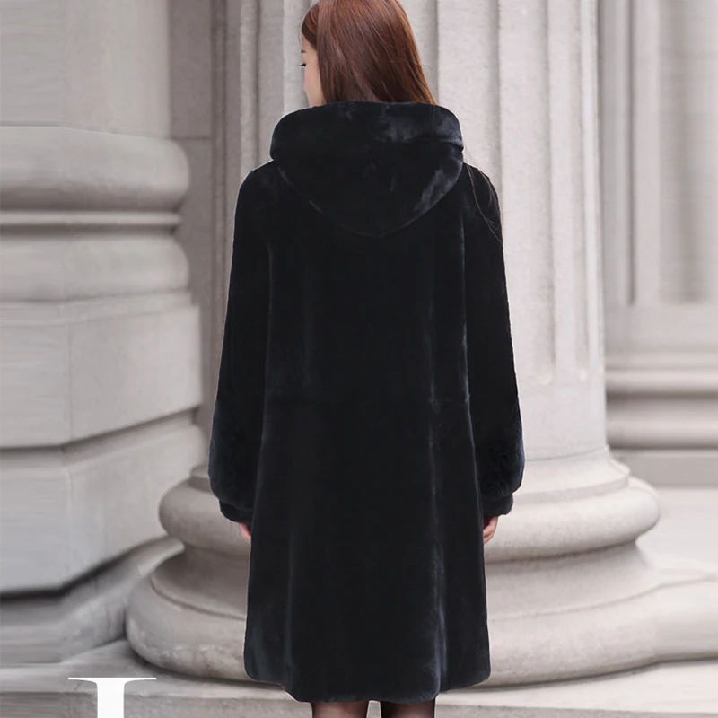 2019 новая зимняя настоящая плюшевая повязка для волос с кроликом длинное модное