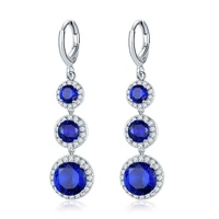 fashion drop earrings for women cubic zirconia charm dangle round earrings jewelry pendientes mujer boucle oreille femme
