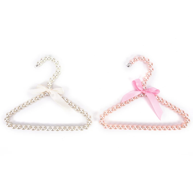 Модная пластиковая вешалка для одежды с жемчужным бантом детей домашних