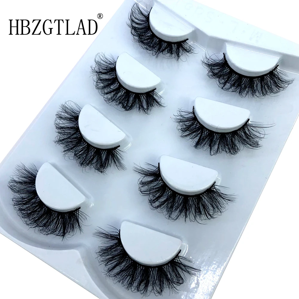 Новинка 4 пары 3D накладные ресницы из норки натуральный макияж Удлиненные |