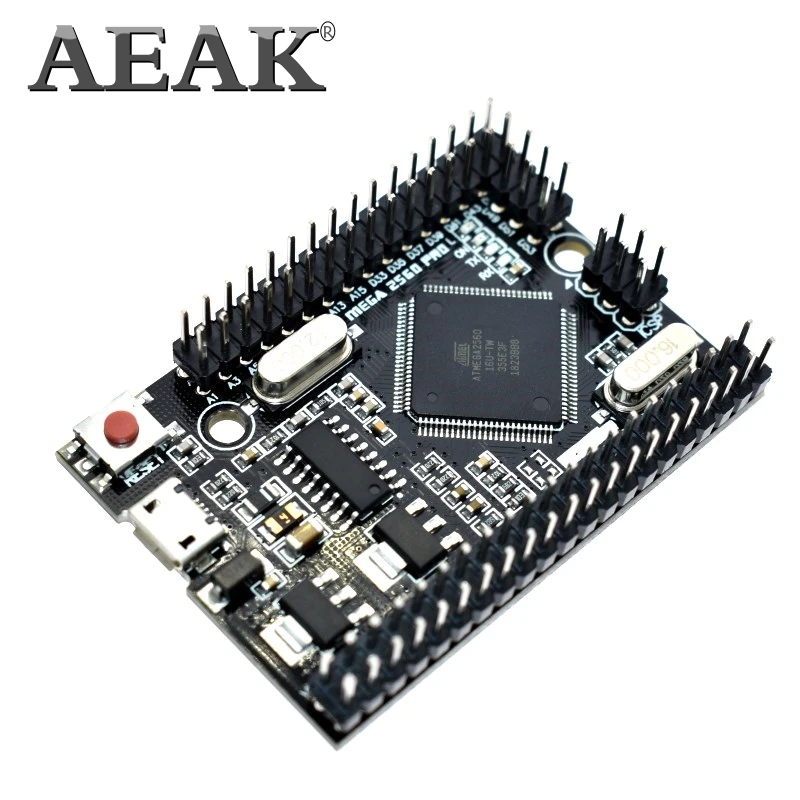 AEAK Mega 2560 PRO MINI 5 В(встраивание) CH340G ATmega2560-16AU с наконечниками, совместимыми с arduino Mega 2560