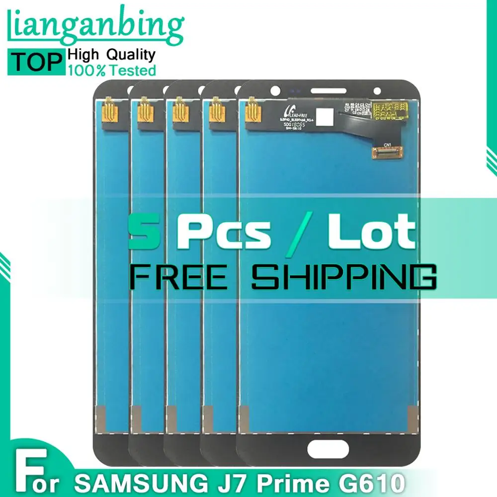 5 шт./лот ЖК дисплей для Samsung Galaxy J7 Prime G610 G610F On7 2016 G6100 сенсорный экран в сборе