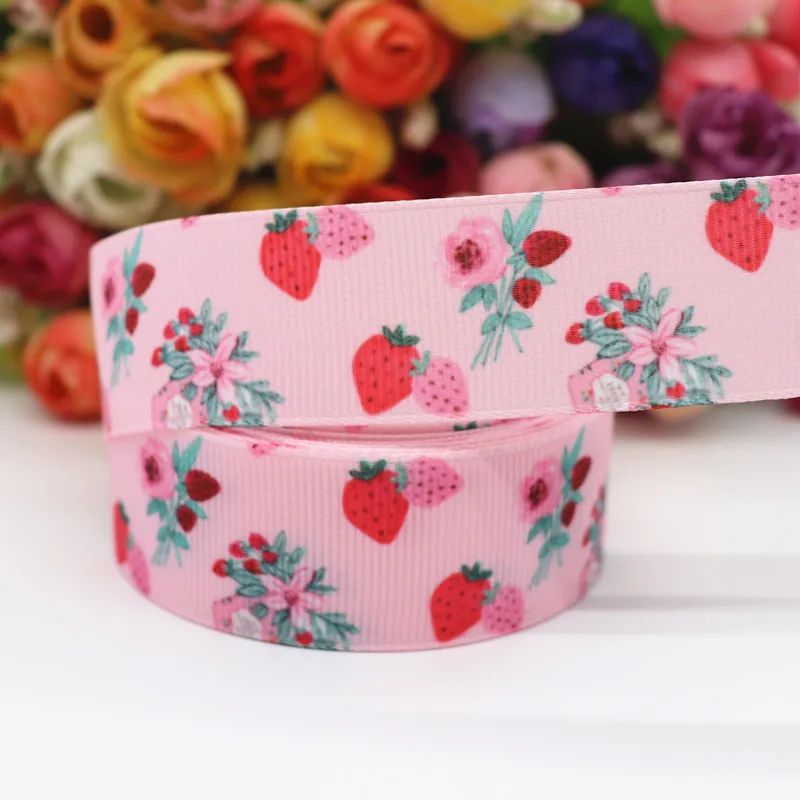 10 Yards 1'' 25MM Flowers /Fields And Gardens Printed Grosgrain Ribbons For Hair Bows DIY Handmade Materials Y2020051502 | Дом и сад