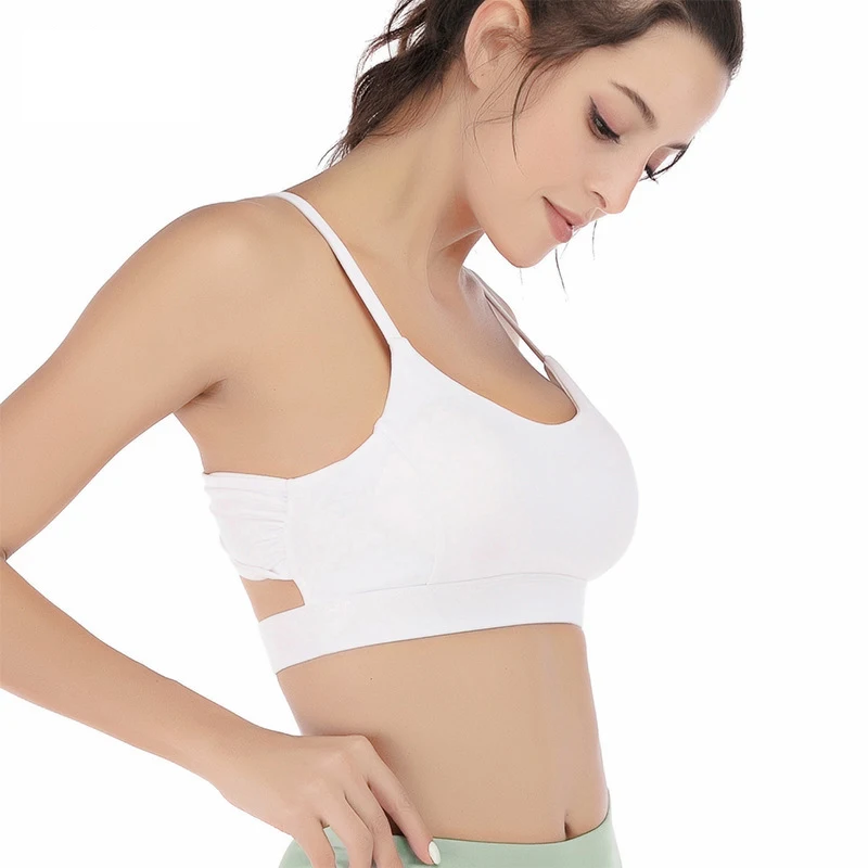 

The Bow-backed Bra Shock-proof Gathered A Stereotyped Running Gym Bra Sports Lingerie Girl Yoga Bras Breathable Jogging Workout