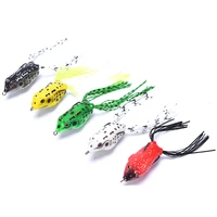 high quality silicone material fishing lure 4 5cm artificial bait ray frog topwater fishing
