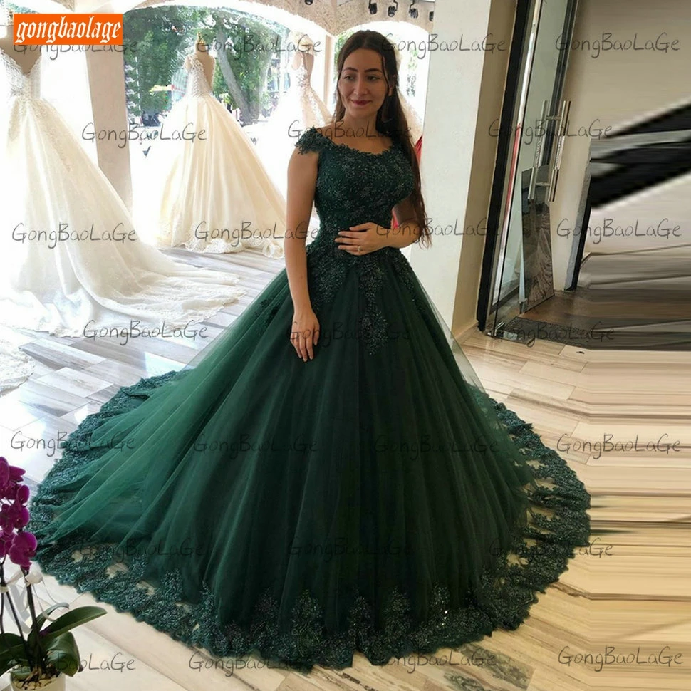 Роскошные темно зеленые вечерние платья Длинные 2020 Robe De Soiree на шнуровке