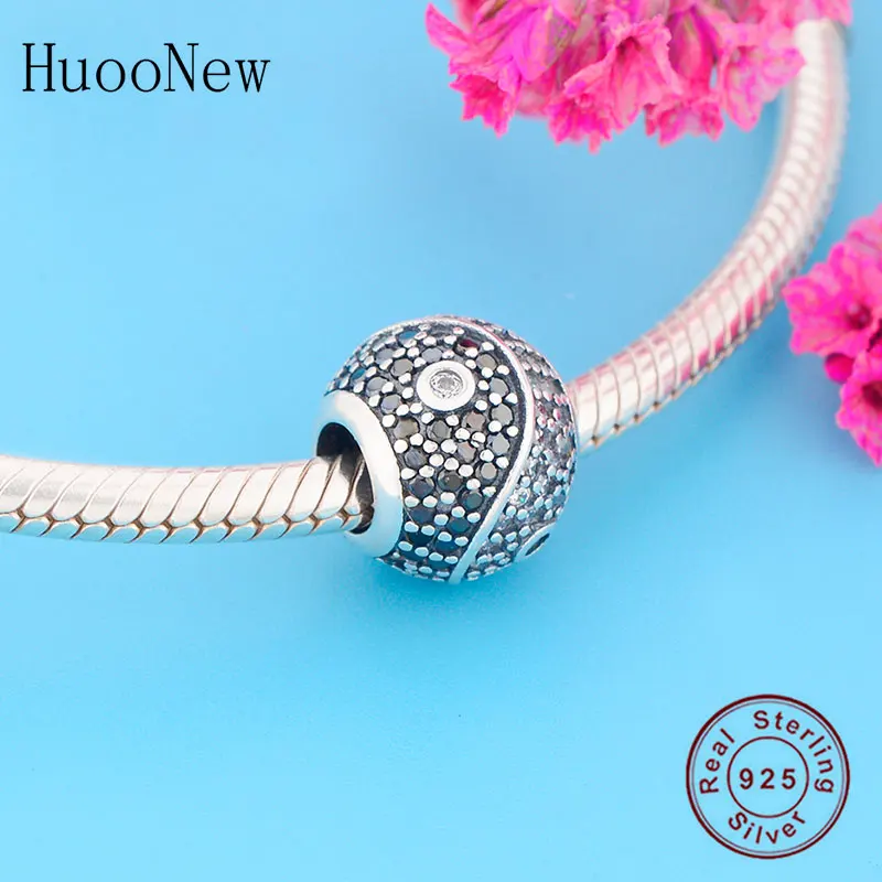 

Fit Original Charms Bracelet DIY Jewelry Berloque Gift 925 Sterling Silver Chinese Classic Tai Chi Charms Beads With CZ