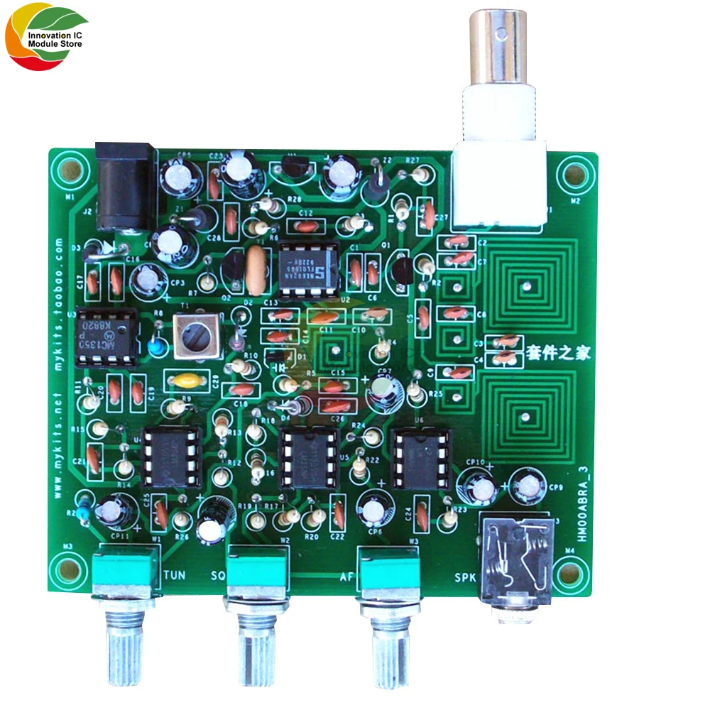 Ziqqucu DIY Kit Airband Radio Receiver Aviation Band Receiver Receiver Board Filter Module Kit High Sensitivity 118-136MHz AM