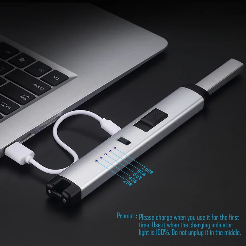 USB перезаряжаемые ветрозащитные, импульсные портативные электронные дуговые зажигалки для кухонных свечей кемпинга