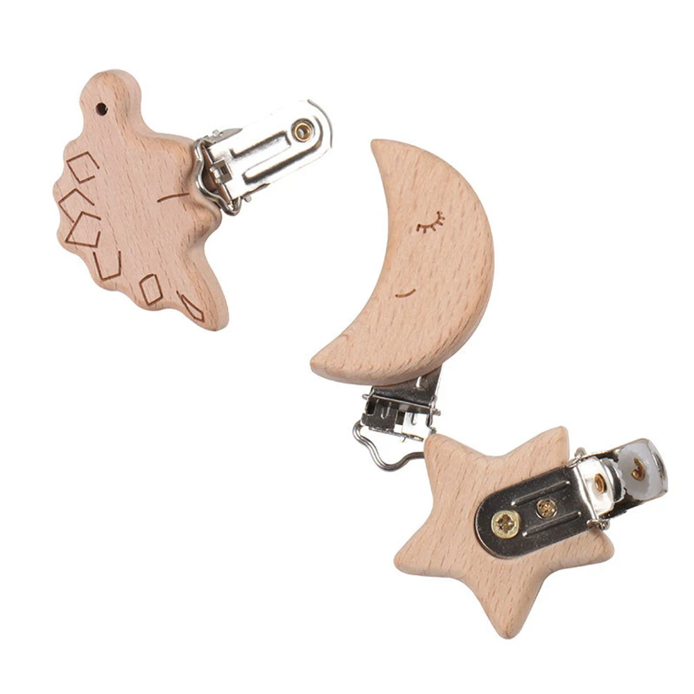 Мультфильм животных деревянная детская пустышка на цепочке с прищепкой застёжка