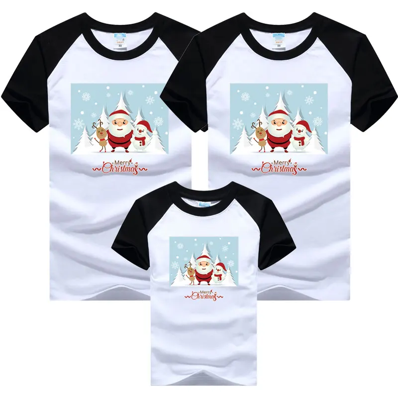 

2020 Family Matching Clothes Matching Family Outfits Mommy Daddy And Me Clothes T-shirt Cartoon Christmas Mother And Daughter