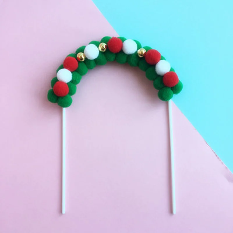 Hot Sale Pink Blue Soft Pompom Cloud Cake Topper Baby Shower Birthday DIY Top Flags Decoration Festival Party Supplies | Дом и сад