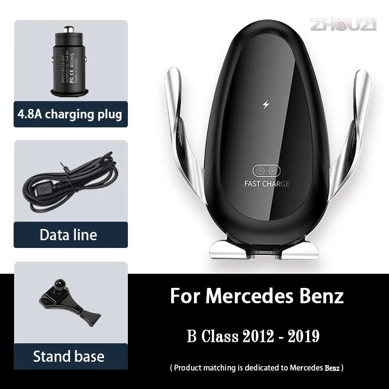 

Car Wireless Charger Car Mobile Phone Holder Mounts Gps Stand Bracket For Mercedes Benz B Class W246 W242 2012-2019 Accessories