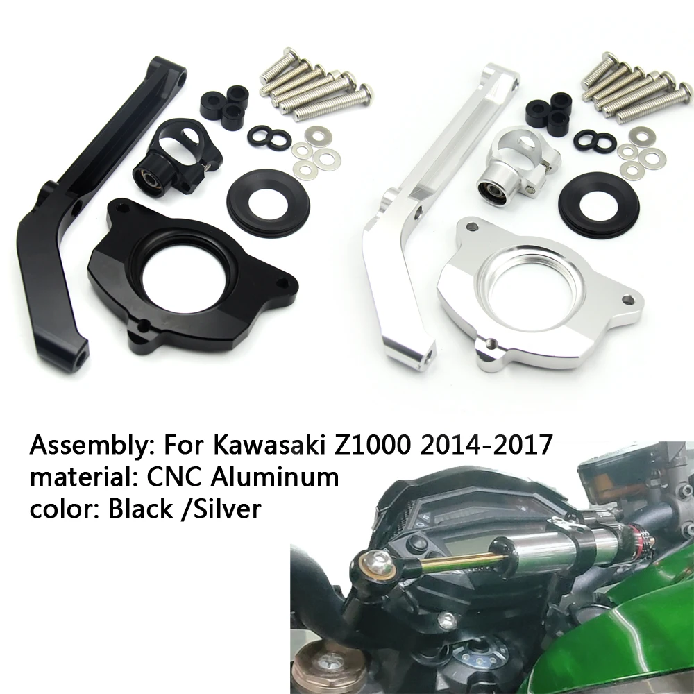 

For Kawasaki Z1000 2014-2017 CNC Aluminum Steering Damper Stabilizer Bracket Mounting Holder Support Kit Stabilizer Adjustable