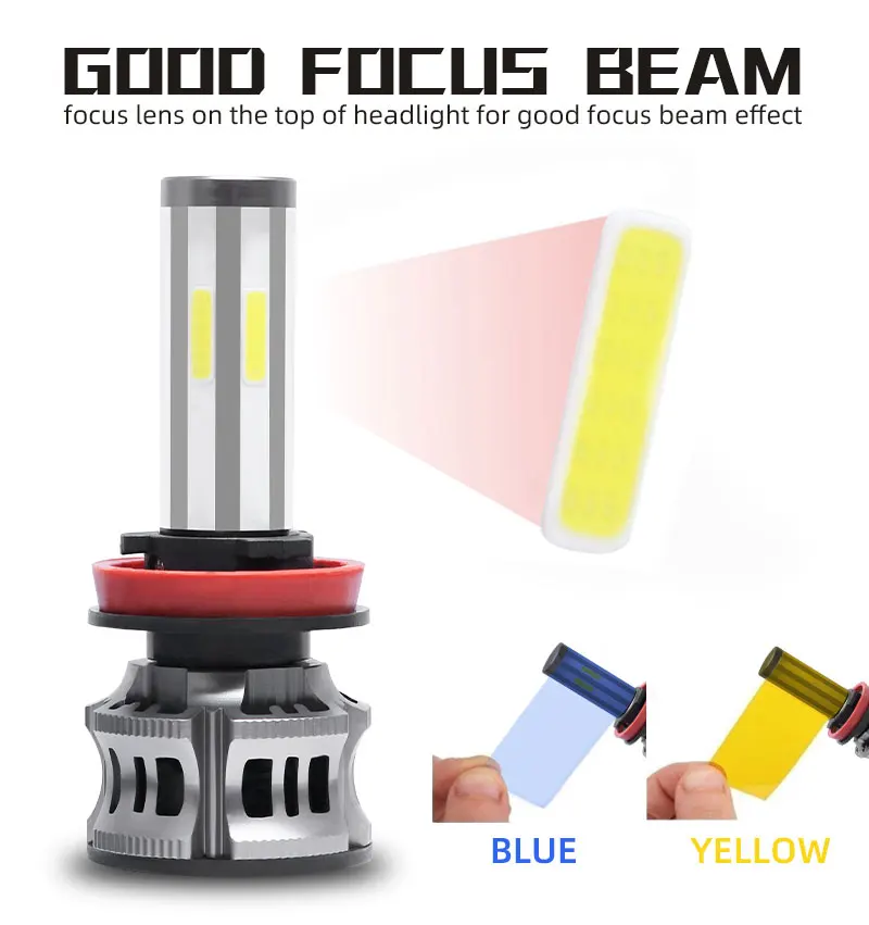 DDAI H4 светодиодный автомобильный головной светильник Hi/Lo Beam H7 H8 H9 H11 9005 HB3 9006 HB4 100 Вт