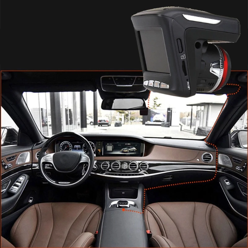 

X7 2 in 1 Car DVR Vehicle Raders Detector Kit 140 Wide Angle Camera 720P High-definition Automobile Data Recorder