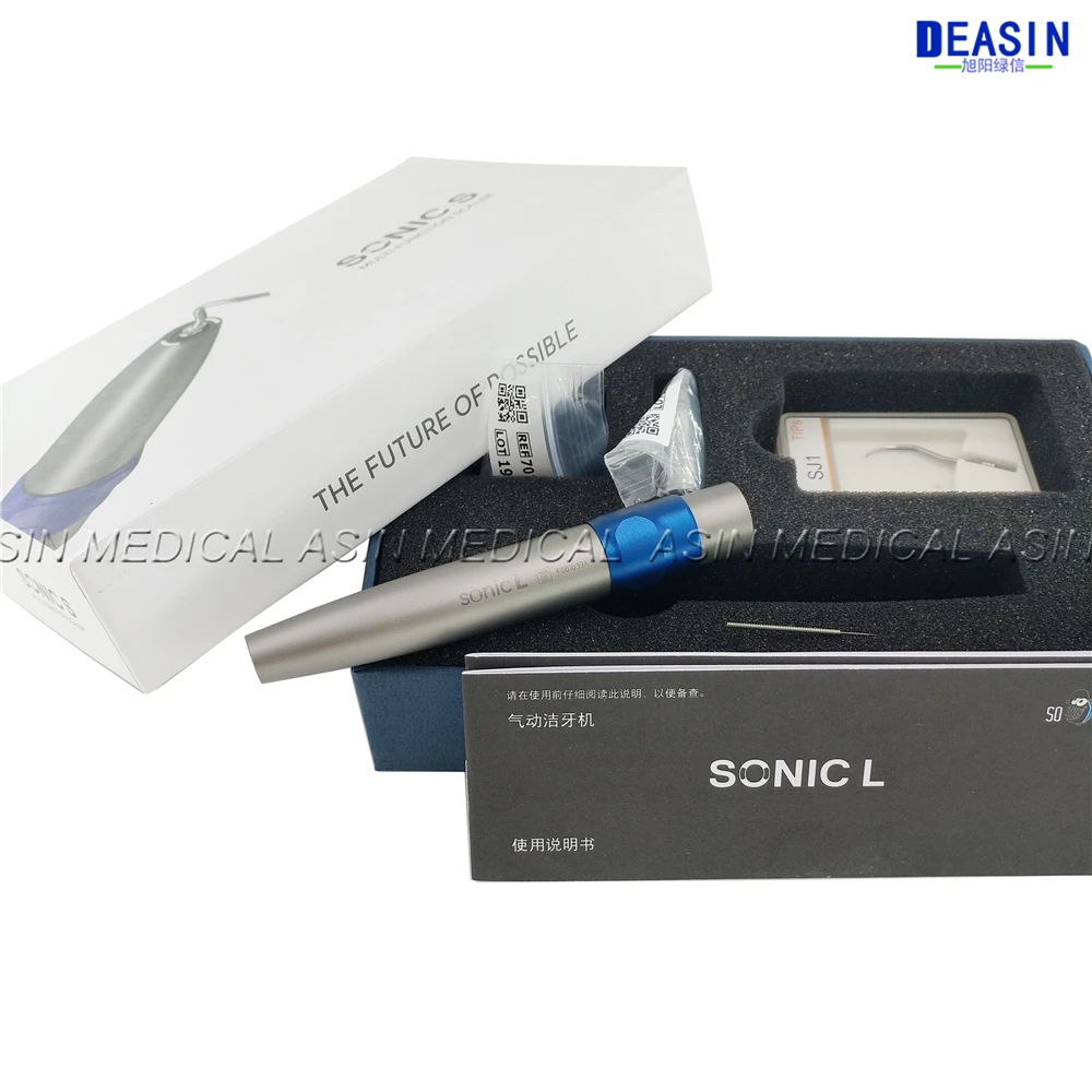 Двойной волоконно-оптический светодиодный стоматологический воздушный скалер