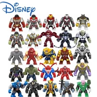 disney avengers 4 doll hulk thanos spiderman iron man anime venom wolverine superhero building block toy boy girl gift