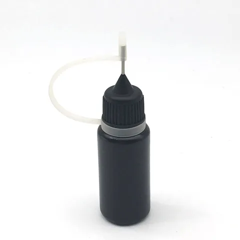 Оптовая продажа, пустые пластиковые бутылки для жидкости из черного ПЭ 10 мл, 100 шт.