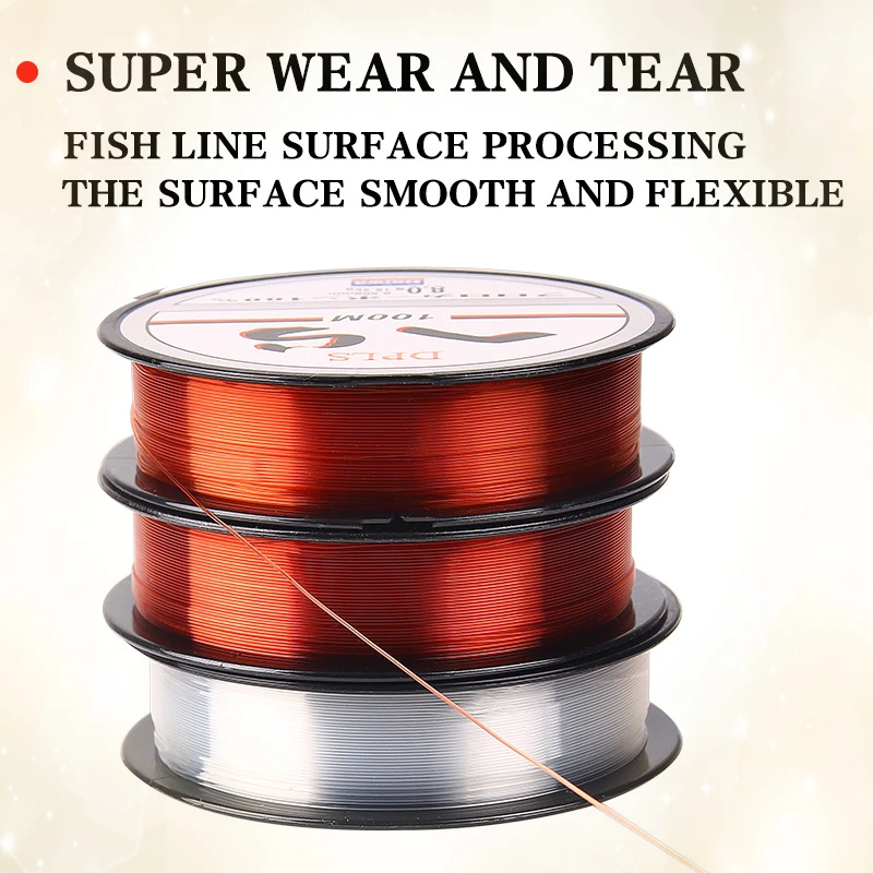 

100m Nylon Fishing Line Mainline/Tippet Monofilament Japan Material Not Fishing Line Bass Carp Fish Fishing Accessories