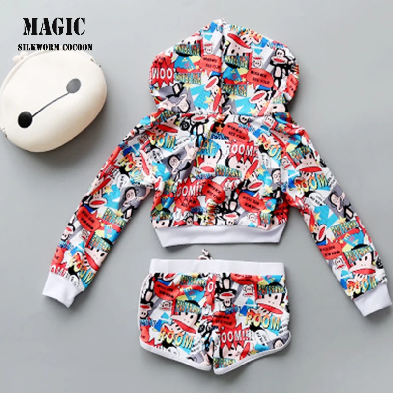 Купальник для девочек детская юбка с принтом раздельные Детские купальники из