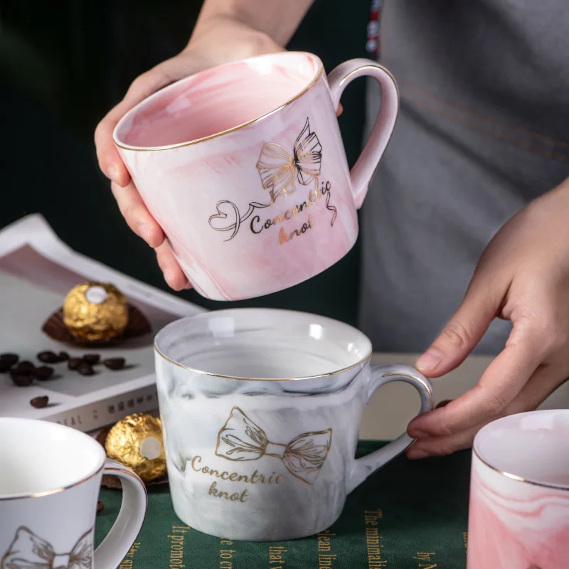 Европейские кофейные кружки Мраморная керамическая кружка для фотографий чашки