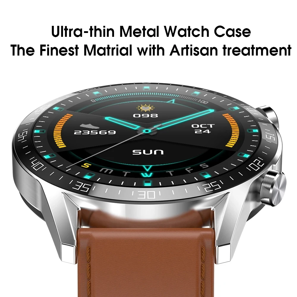 GEJIAN 2021 fashion Full circle touch screen Mens Smart Watches IP68 Waterproof Sports Fitness Watch Luxury Smart Watch for men
